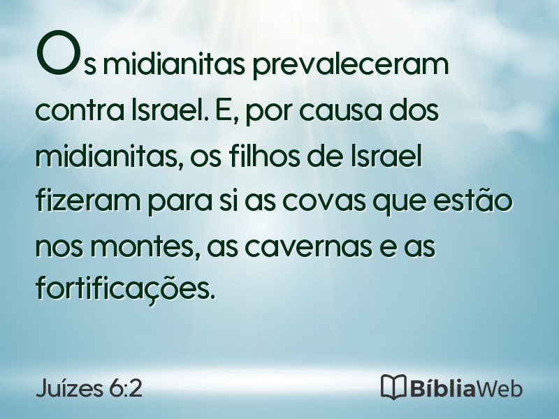 Juízes 6:2 em imagem para compartilhar