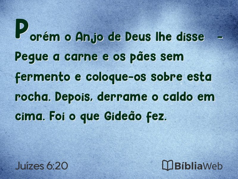 Juízes 6:20 em imagem para compartilhar