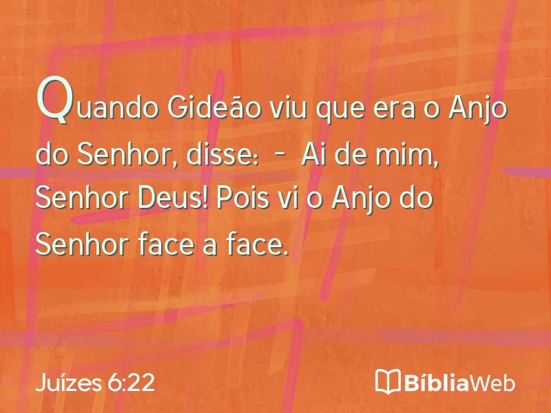 Juízes 6:22 em imagem para compartilhar
