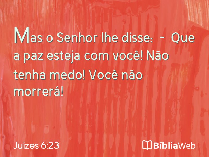 Juízes 6:23 em imagem para compartilhar