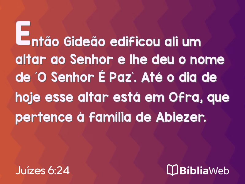 Juízes 6:24 em imagem para compartilhar