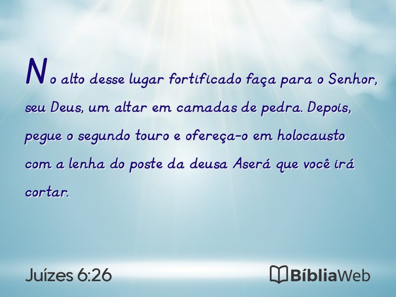 Juízes 6:26 em imagem para compartilhar