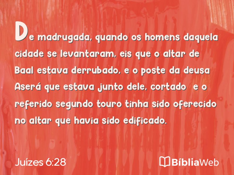 Juízes 6:28 em imagem para compartilhar