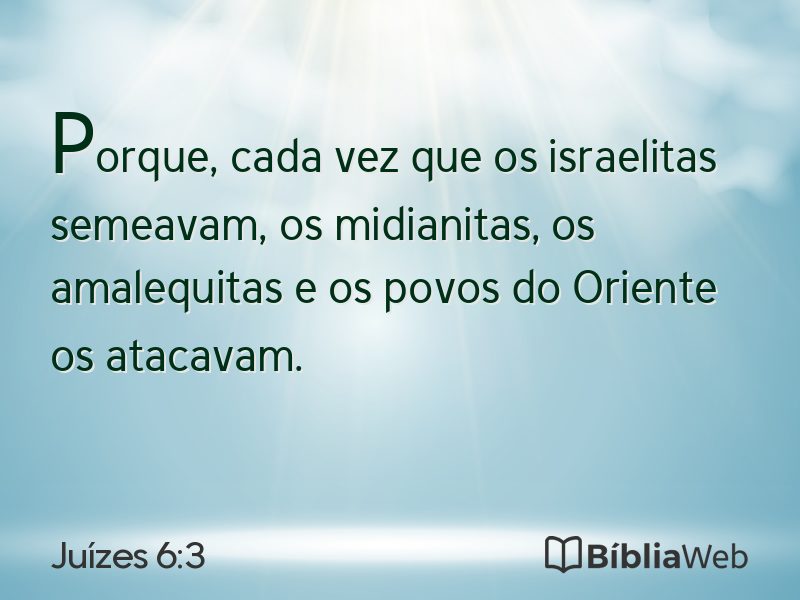 Juízes 6:3 em imagem para compartilhar