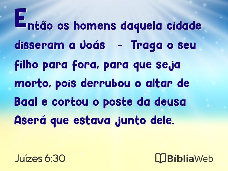Juízes 6:30 em imagem para compartilhar