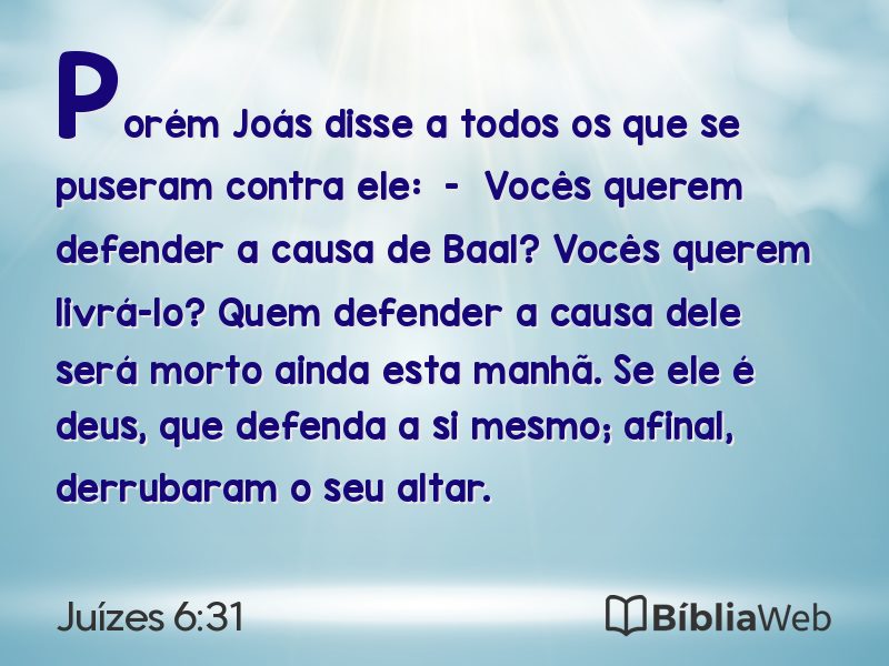 Juízes 6:31 em imagem para compartilhar