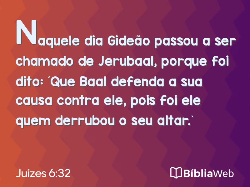 Juízes 6:32 em imagem para compartilhar