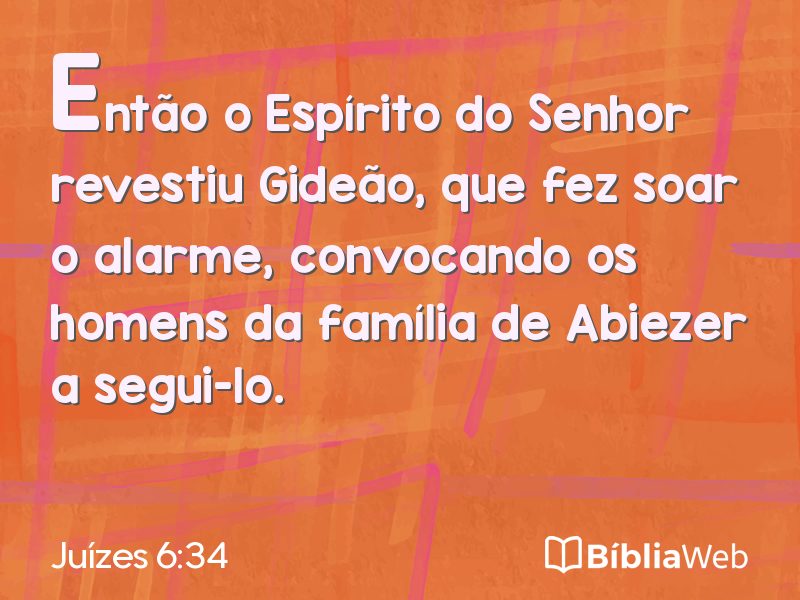 Juízes 6:34 em imagem para compartilhar