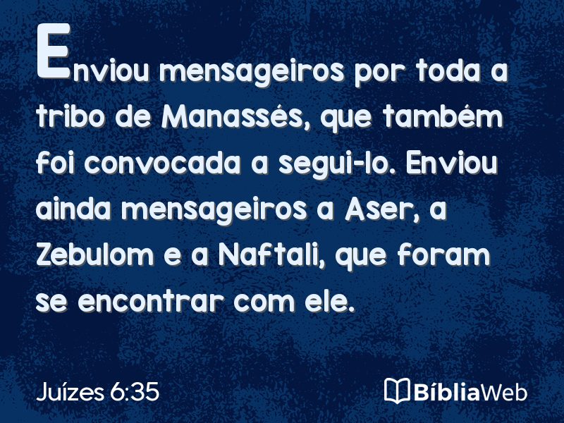 Juízes 6:35 em imagem para compartilhar