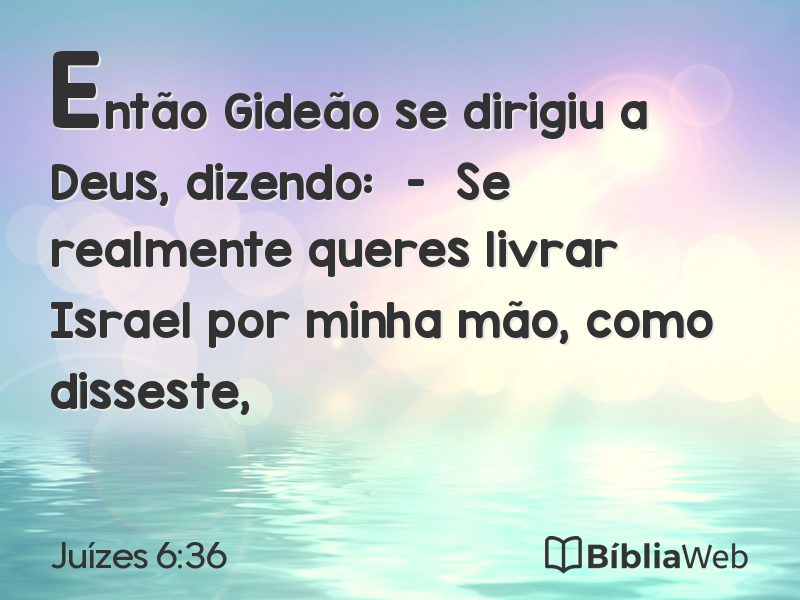 Juízes 6:36 em imagem para compartilhar