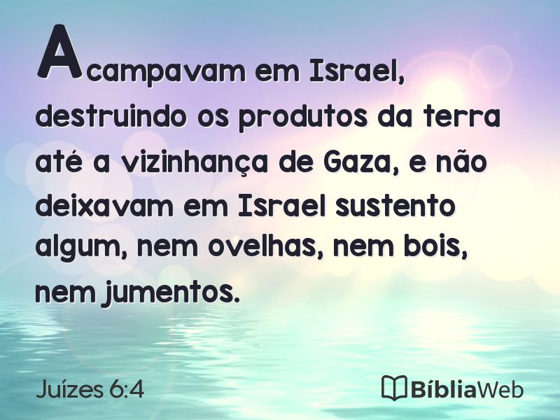 Juízes 6:4 em imagem para compartilhar