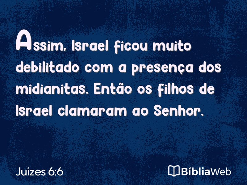 Juízes 6:6 em imagem para compartilhar