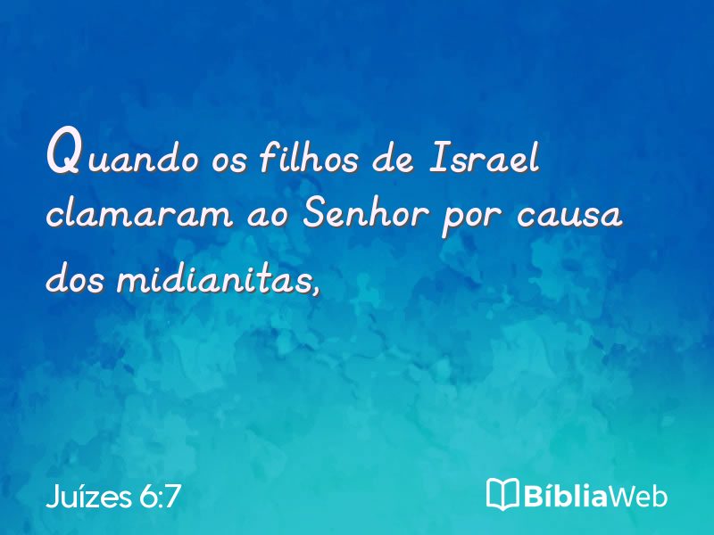 Juízes 6:7 em imagem para compartilhar