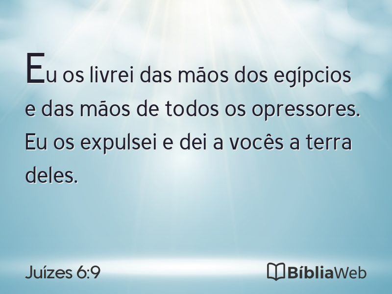 Juízes 6:9 em imagem para compartilhar