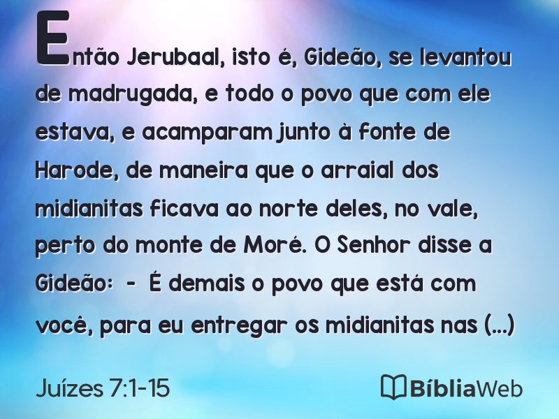 Juízes 7:1-15 em imagem para compartilhar