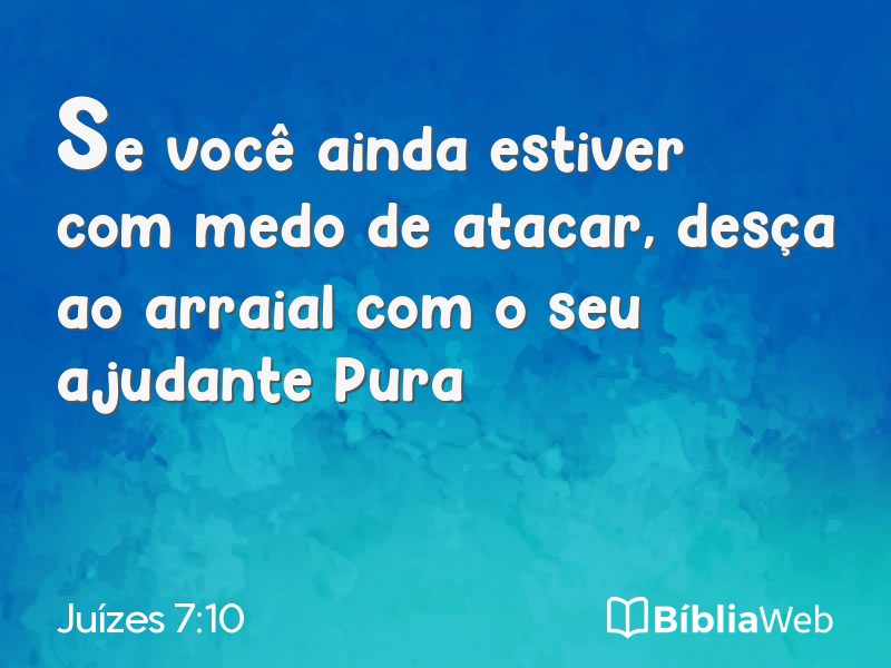 Juízes 7:10 em imagem para compartilhar