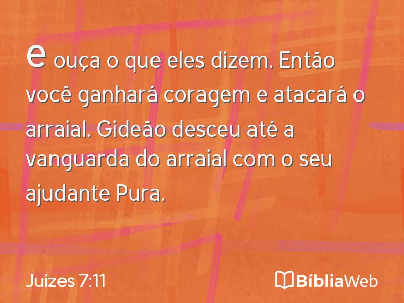 Juízes 7:11 em imagem para compartilhar