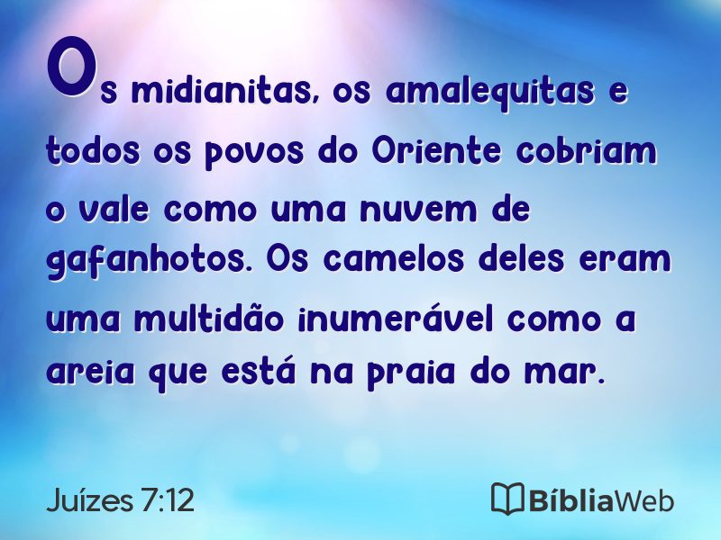Juízes 7:12 em imagem para compartilhar