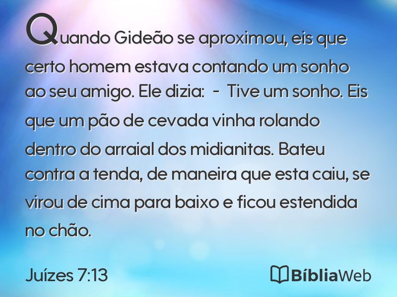 Juízes 7:13 em imagem para compartilhar