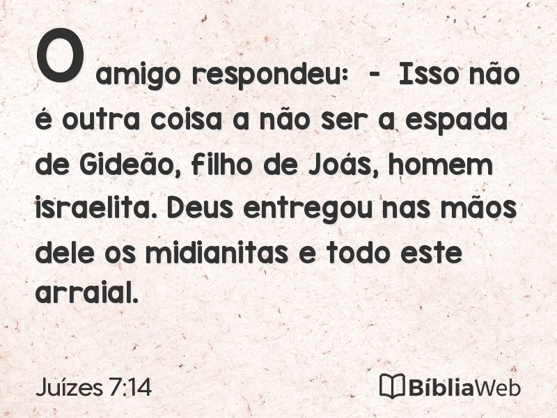 Juízes 7:14 em imagem para compartilhar