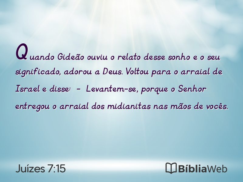 Juízes 7:15 em imagem para compartilhar