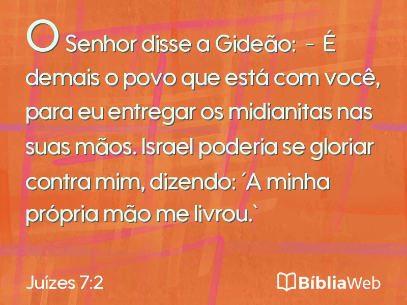 Juízes 7:2 em imagem para compartilhar