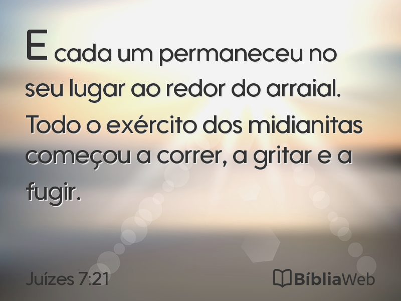 Juízes 7:21 em imagem para compartilhar