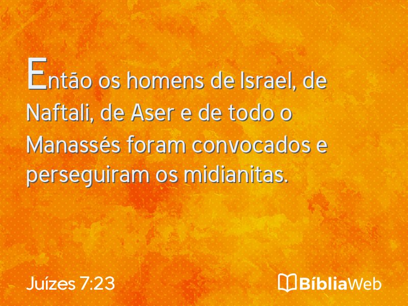 Juízes 7:23 em imagem para compartilhar