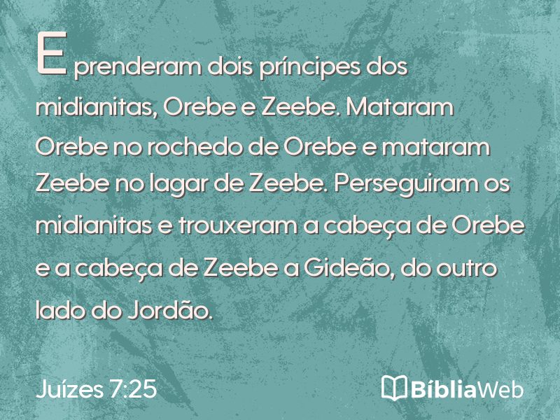 Juízes 7:25 em imagem para compartilhar