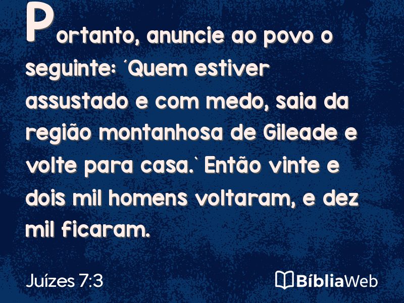 Juízes 7:3 em imagem para compartilhar