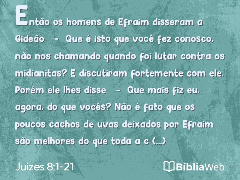 Juízes 8:1-21 em imagem para compartilhar