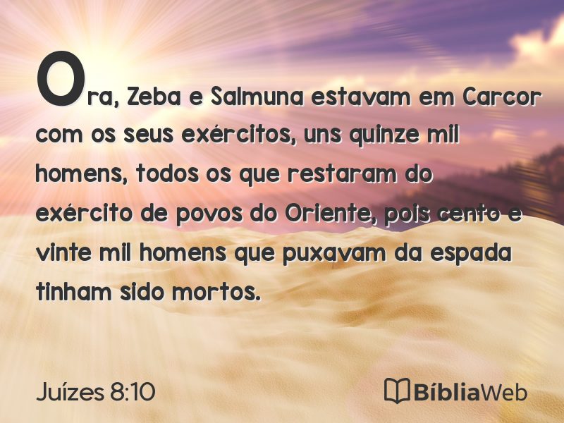 Juízes 8:10 em imagem para compartilhar