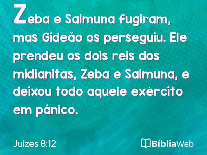 Juízes 8:12 em imagem para compartilhar