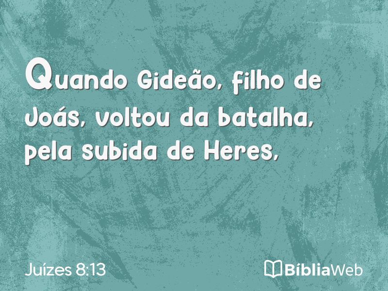 Juízes 8:13 em imagem para compartilhar