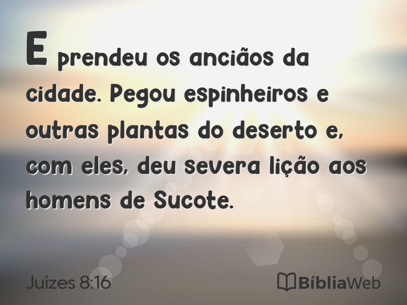 Juízes 8:16 em imagem para compartilhar