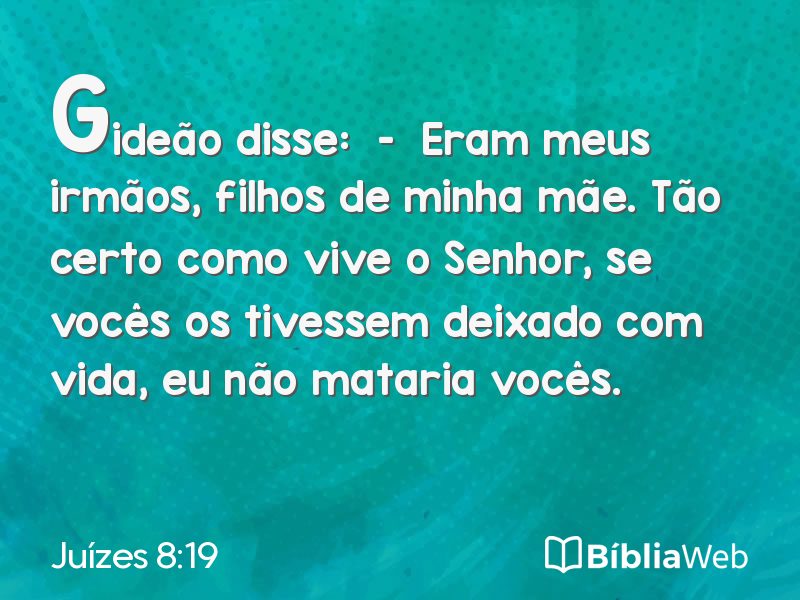 Juízes 8:19 em imagem para compartilhar