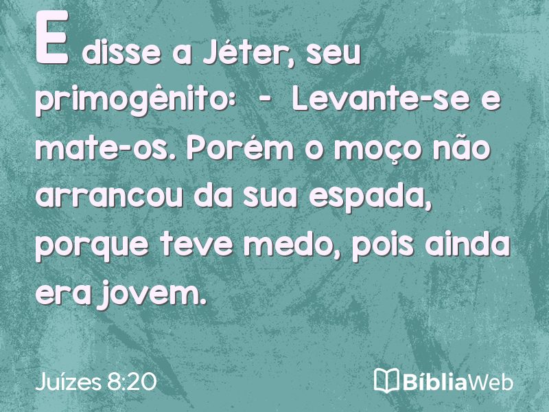 Juízes 8:20 em imagem para compartilhar