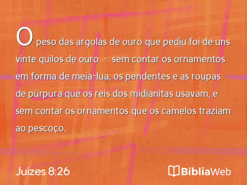 Juízes 8:26 em imagem para compartilhar