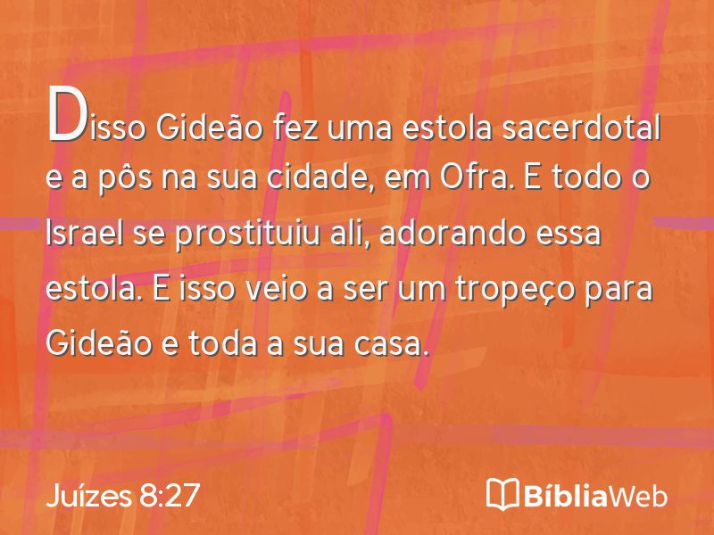 Juízes 8:27 em imagem para compartilhar