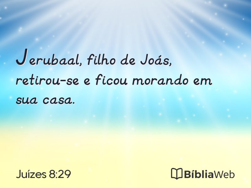 Juízes 8:29 em imagem para compartilhar