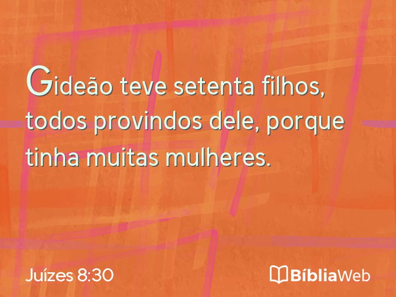 Juízes 8:30 em imagem para compartilhar
