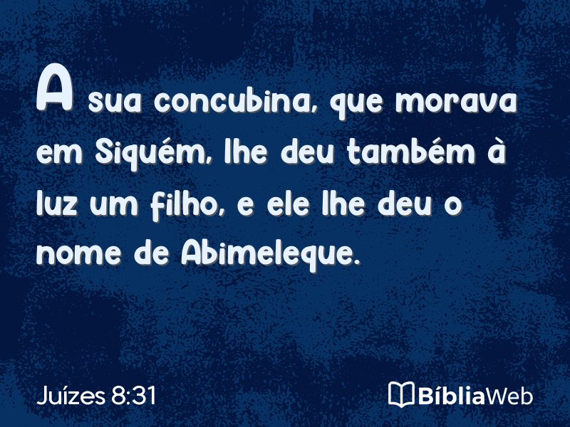 Juízes 8:31 em imagem para compartilhar