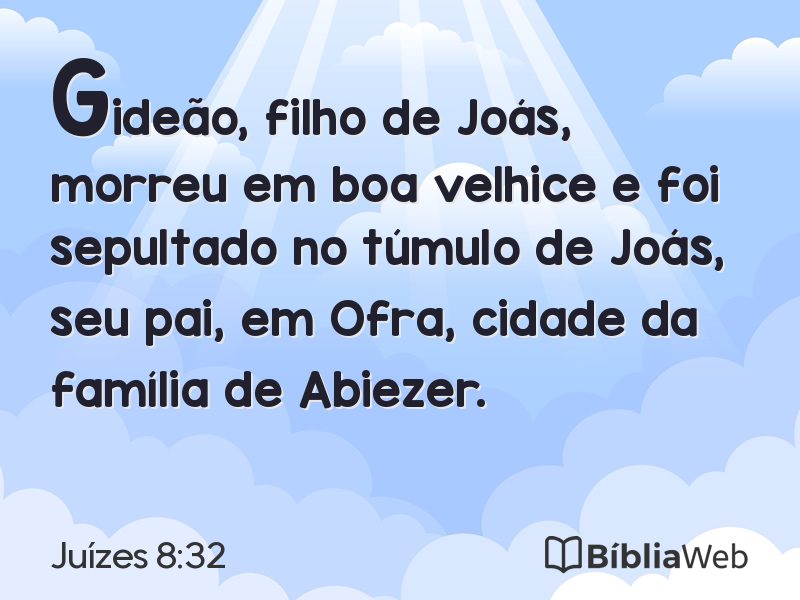 Juízes 8:32 em imagem para compartilhar