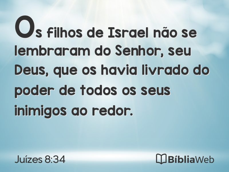 Juízes 8:34 em imagem para compartilhar