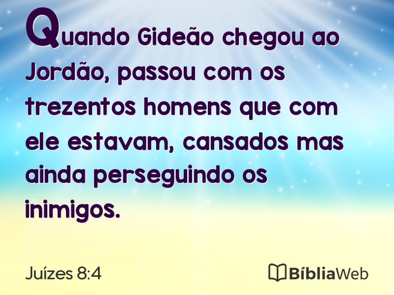 Juízes 8:4 em imagem para compartilhar