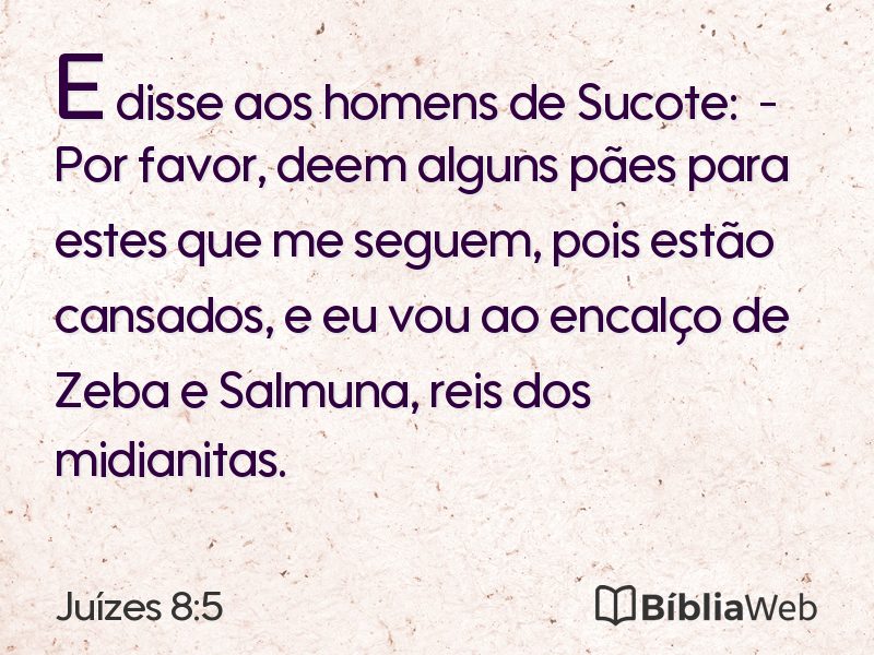 Juízes 8:5 em imagem para compartilhar