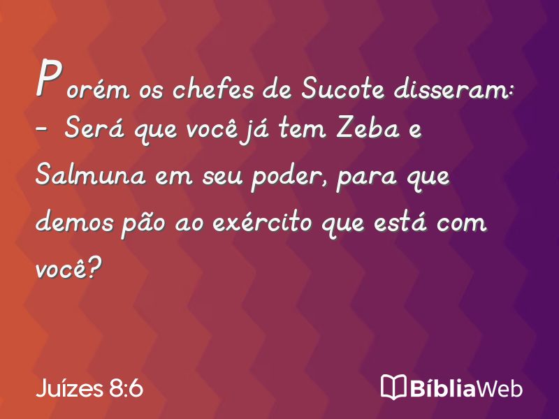 Juízes 8:6 em imagem para compartilhar