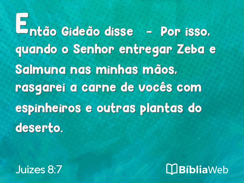 Juízes 8:7 em imagem para compartilhar