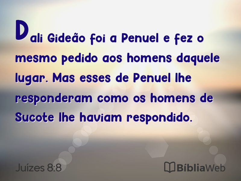 Juízes 8:8 em imagem para compartilhar