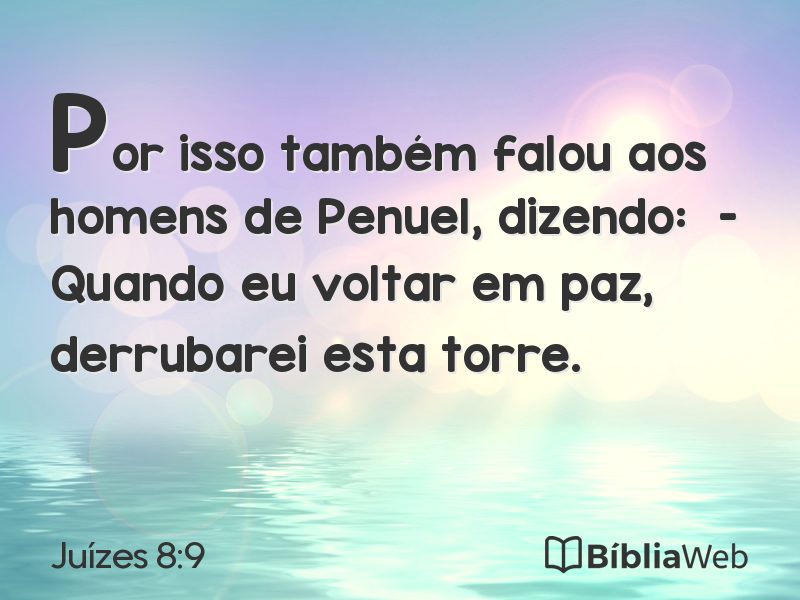Juízes 8:9 em imagem para compartilhar
